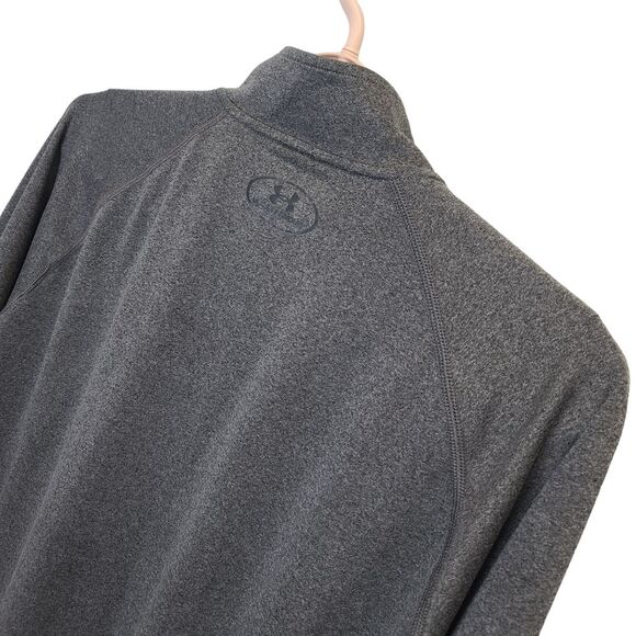 Under Armour Mens Heatgear Grey Loose Fitted Quarter Zip Long Sleeve Shirt M - Picture 8 of 15